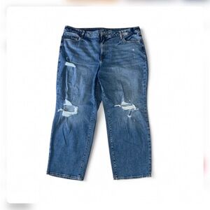 Old Navy High Rise OG Loose Distressed Jeans Size 24 NWT